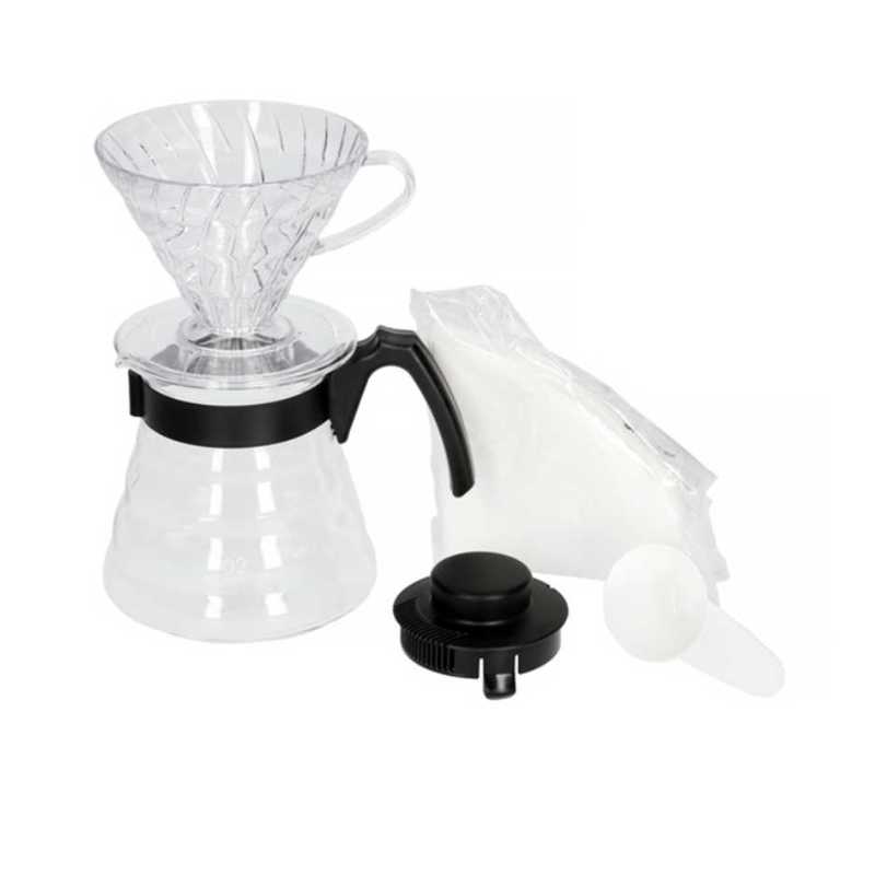 Dripper, konvička, filtry, odměrka sada Hario V60