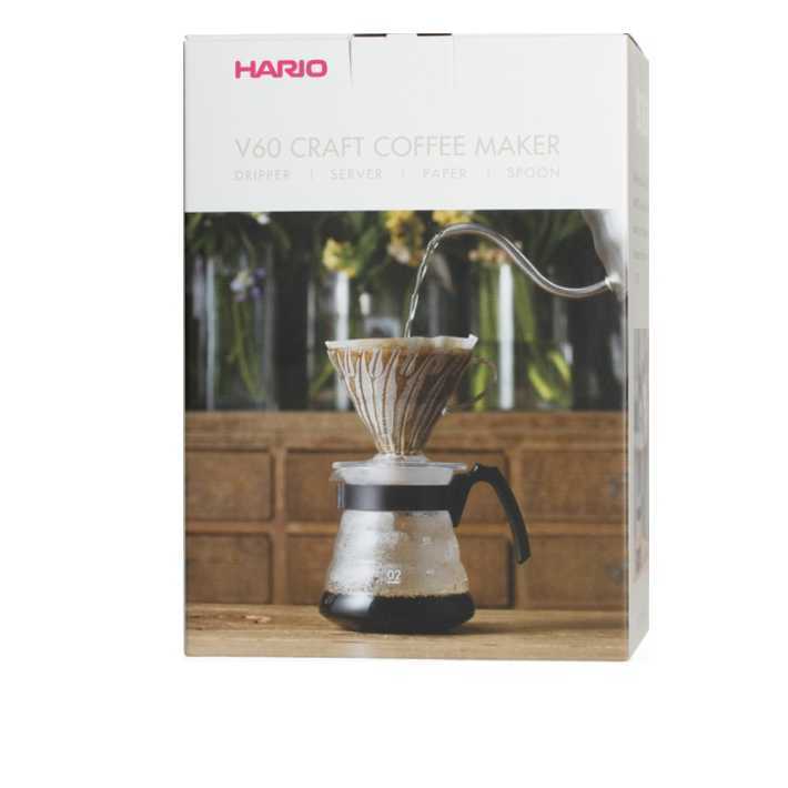 Dripper, konvička, filtry, odměrka sada Hario V60
