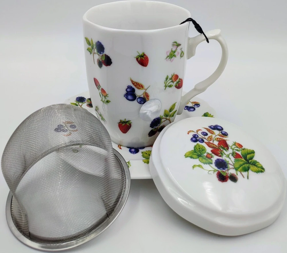 Hrnek na bylinky se sítkem a víčkem Carmani