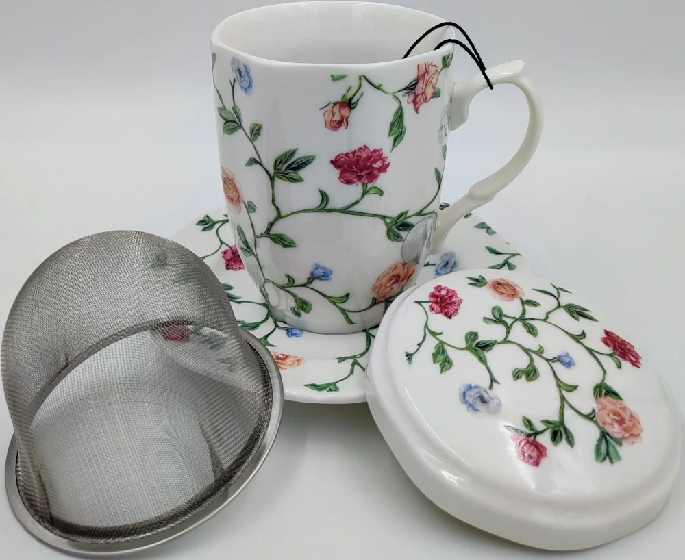 Hrnek na bylinky se sítkem a víčkem Carmani