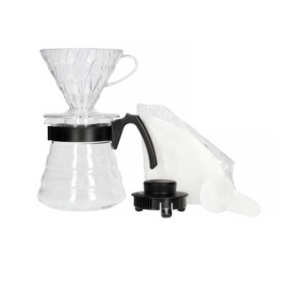 Dripper, konvička, filtry, odměrka sada Hario V60
