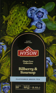 Čaj HYSON zelený s příchutí gravioly a borůvek