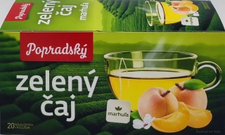 Popradský zelený čaj s příchutí Meruňka
