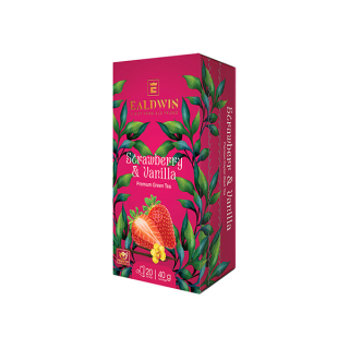 Zelený čaj Strawberry a Vanilla Ealdwin